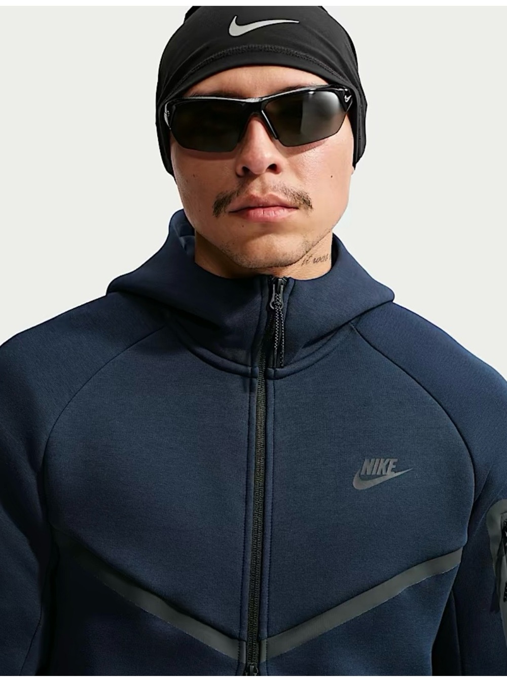 Nike Men's Tech Fleece Windrunner Full-Zip Jacket in Midnight Navy/Black - XL